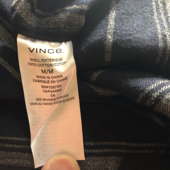 Vince Blue Gray Stripe 100% Cotton Button Down - Picture 4 of 8